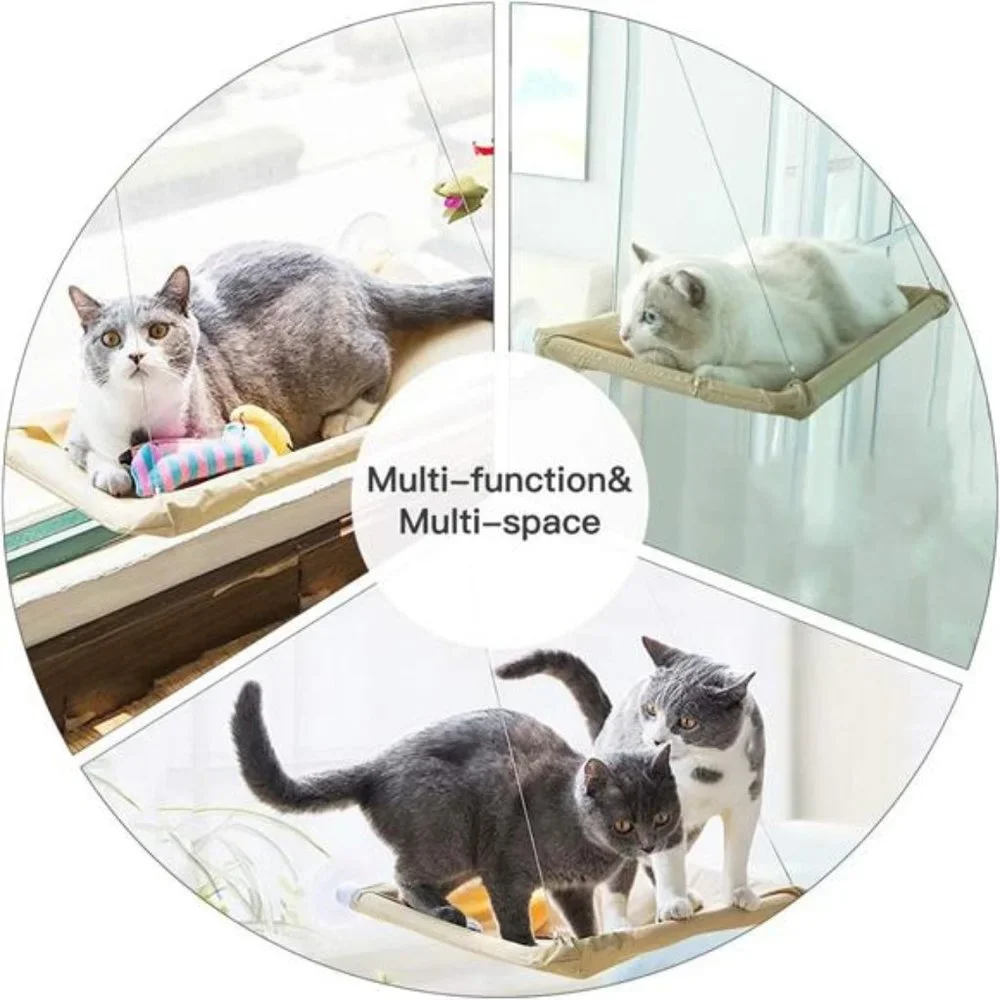 Cat Window Perch Hammock Seat - Large Cat Hammocks Bed for Indoor Cats Resting